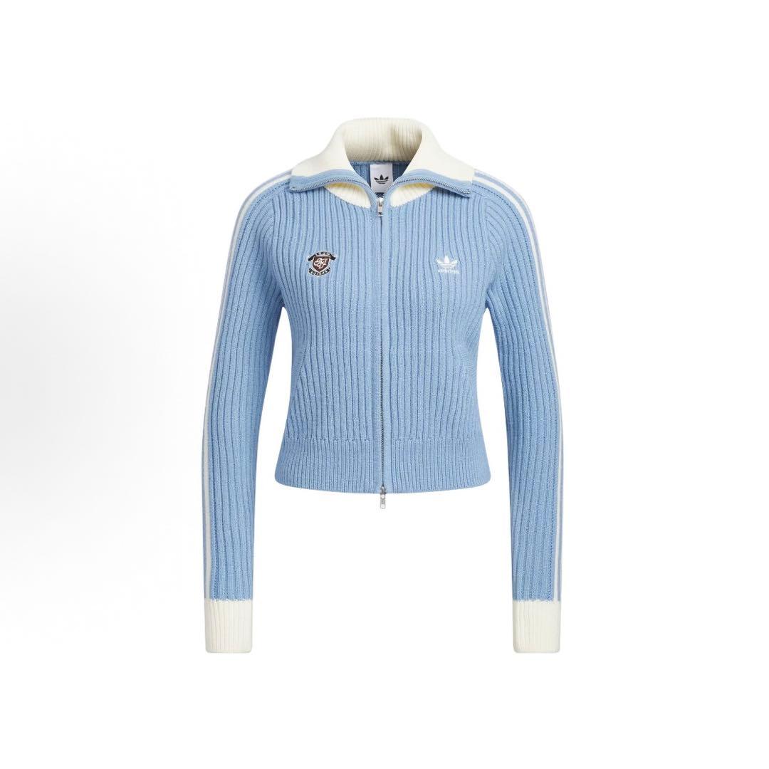 海外限定XL Adidasジップアップ ニットジャケット KF0719
