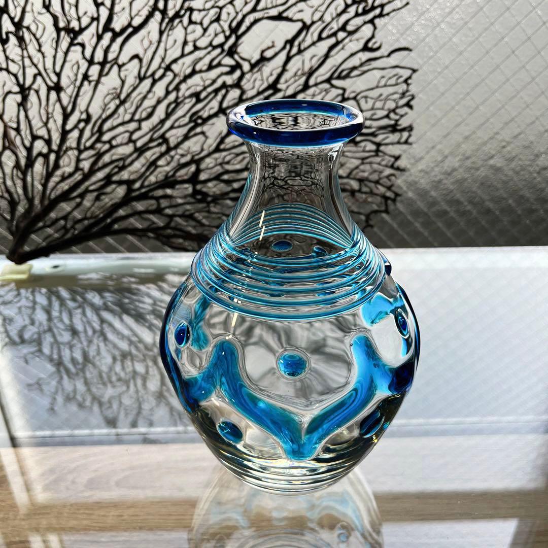 骨董　作家物　民藝ガラス　舩木倭帆　花器　花瓶　現品限り