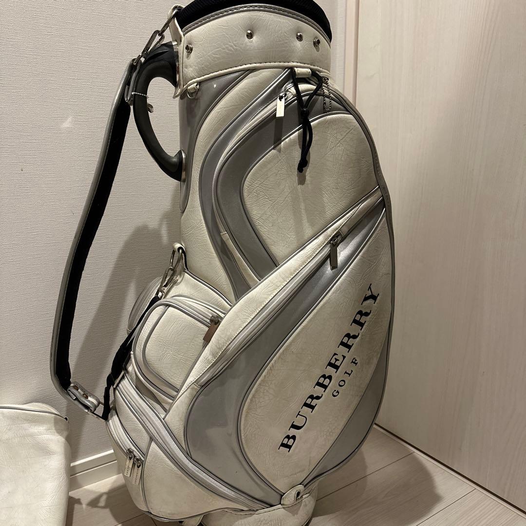 BURBERRY GOLF キャディバッグ ホワイト/グレー　ゴルフ　バッグ