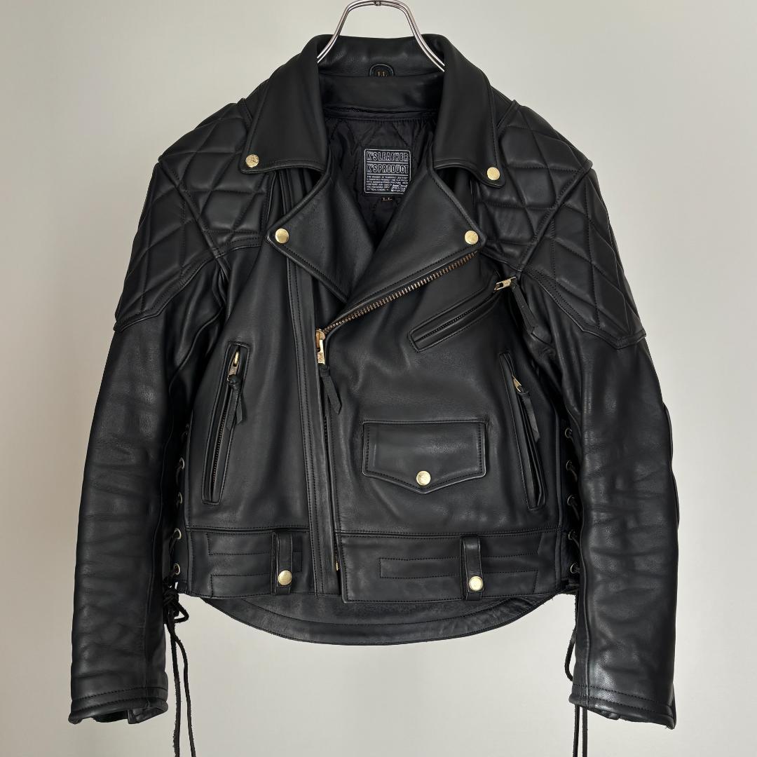 【美品・LL】KADOYAカドヤ/EVO/ダブルライダース/キルティングライナー