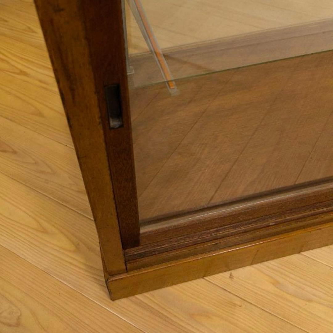 木枠　ガラス　ショーケース　横幅約151㎝　商店　M067　アンティーク　レトロ