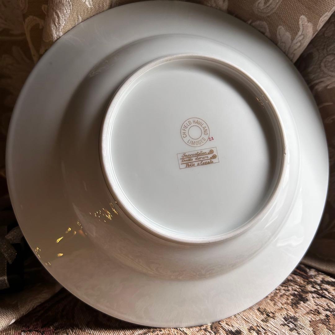 フランス製　Limoges Haviland リム付きディープディッシュ