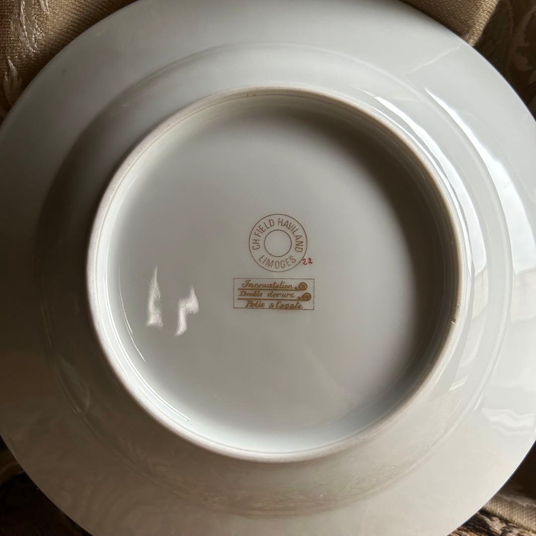 フランス製　Limoges Haviland リム付きディープディッシュ