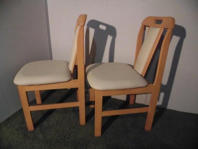 送料無料★高級シンプルダイニングチェア２脚セット【ナチュラル】