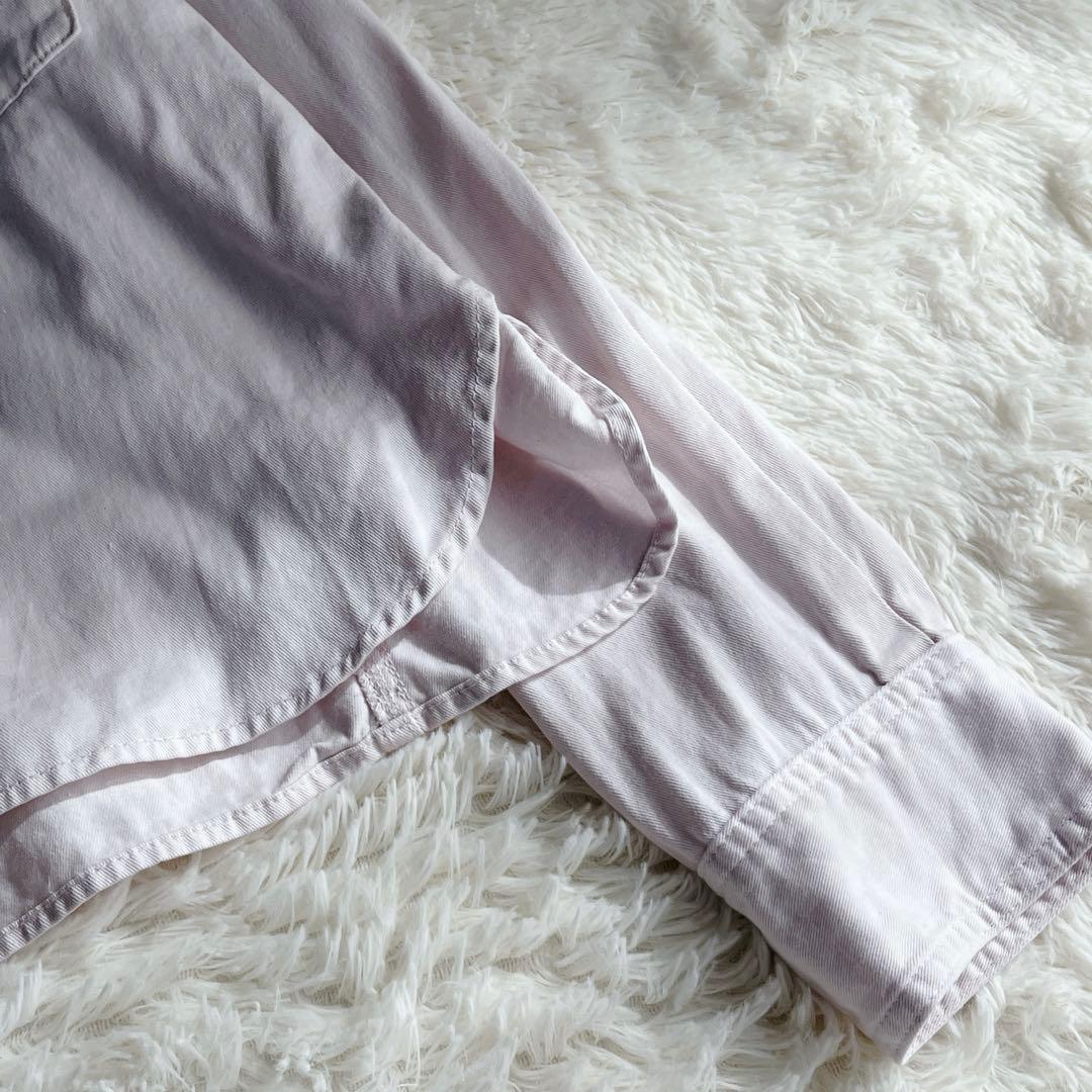 美品　JUSGLITTYクロップドデニムシャツ ジャスグリッティ ピンク