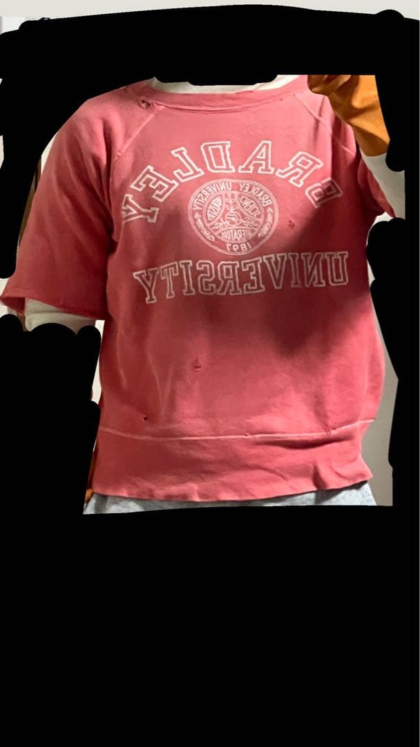 60s BRADLEY UNIVERSITY 3段プリント ビンテージ ラグラン