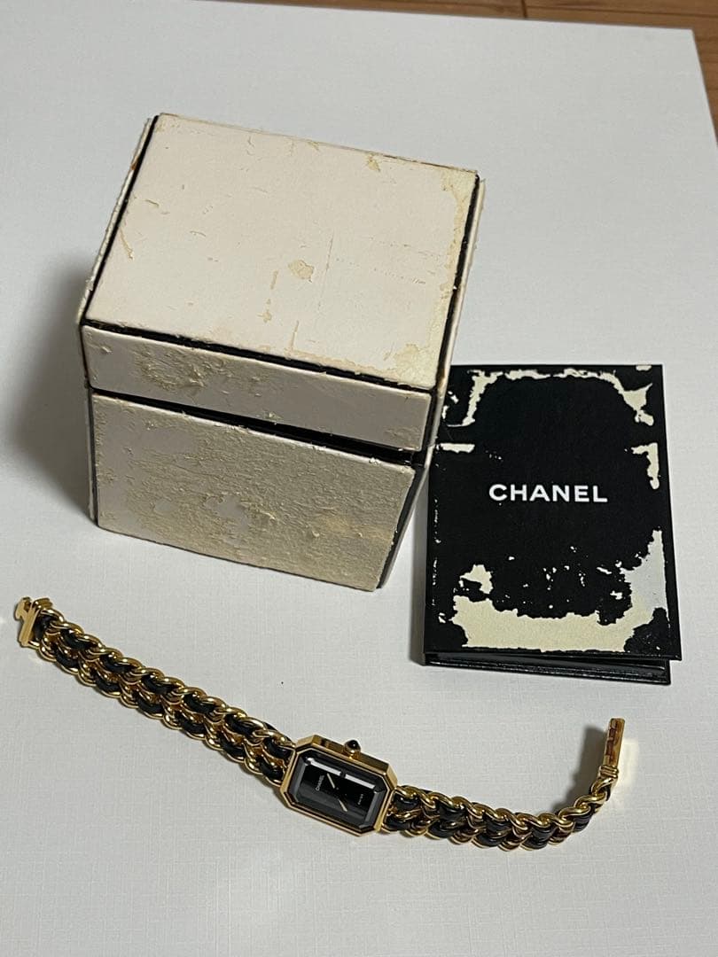 CHANEL プルミエール L ゴールド/ブラック 時計