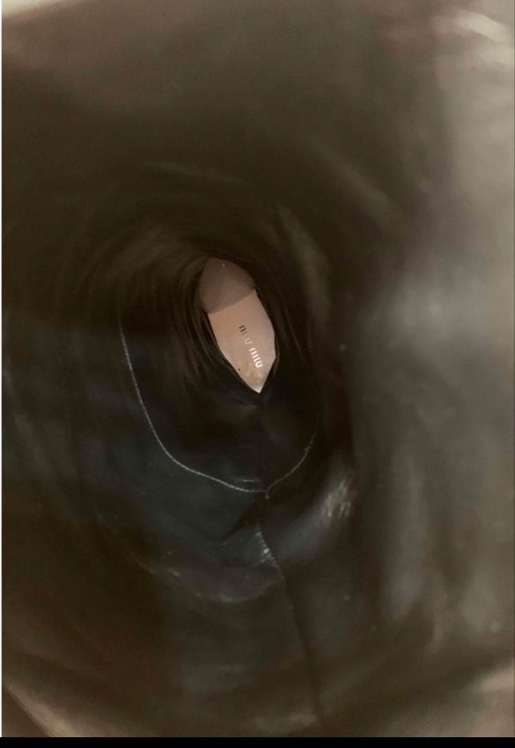 ミュウミュウ　ビジュー付き　スエード　ロングブーツ