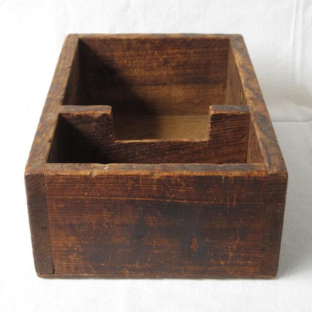 アンティーク　間仕切りのある道具箱 小物入れ 本棚 ヴィンテージ 古道具 民藝