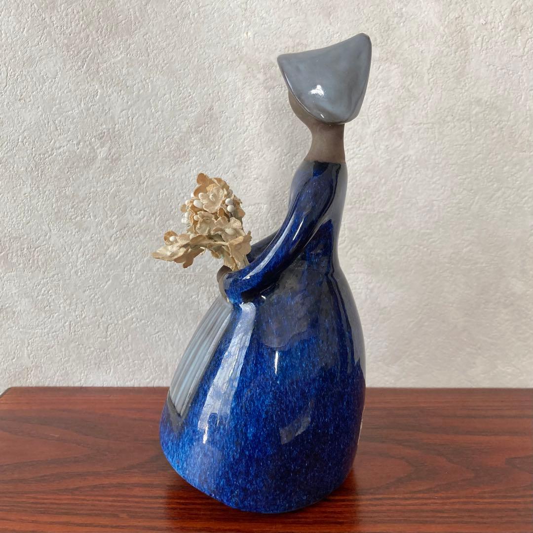 フラワーガール　ブルー　ジィガントフタ　スウェーデン　北欧　ヴィンテージ