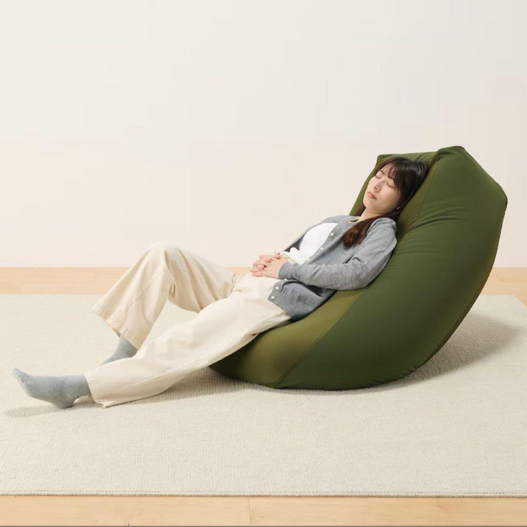 引き取り限定 無印良品（MUJI）体にフィットするソファ長方形 カバーセット