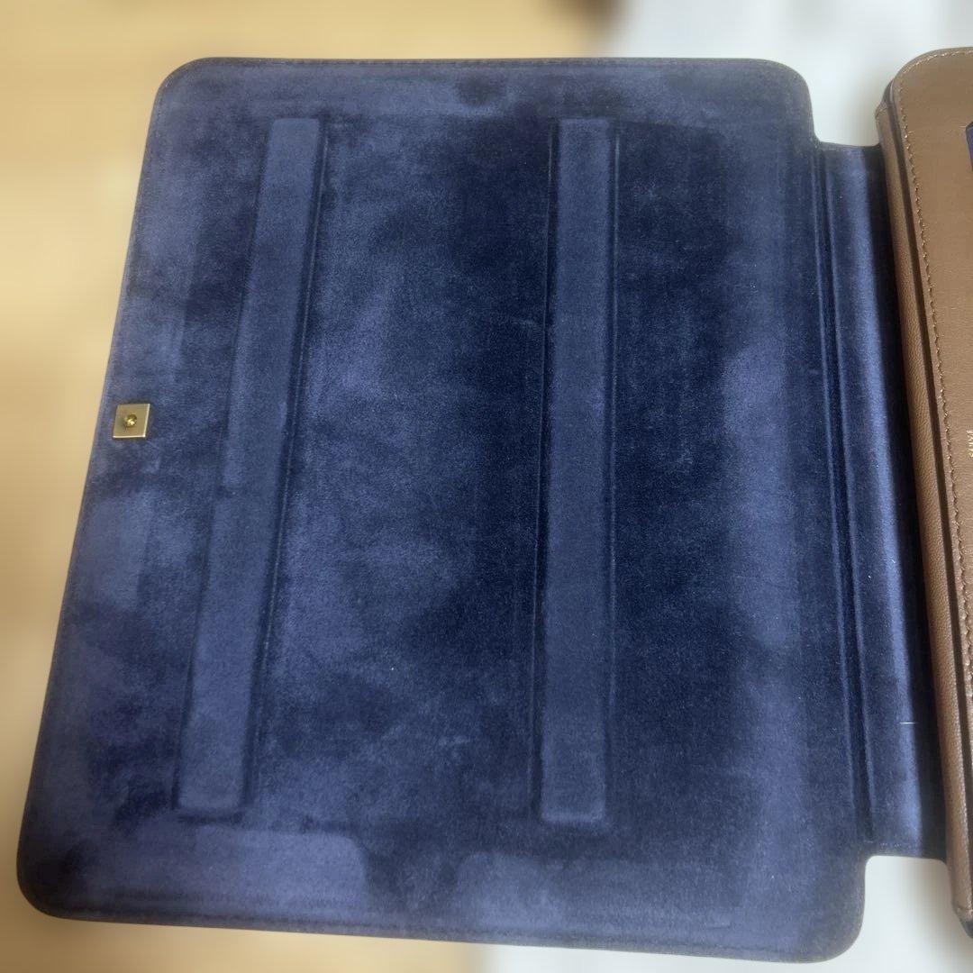 【未使用・キズあり】CÉLINE レザー iPadケース キャメル