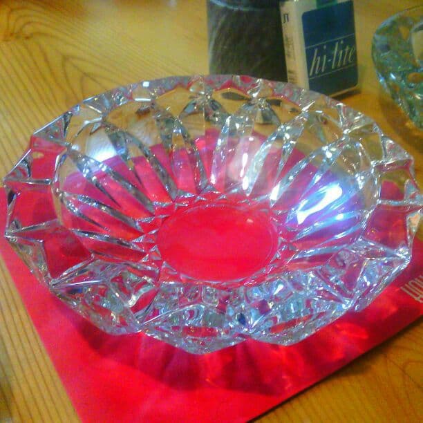 葉巻 愛煙家の方に HOYA クリスタルガラス 灰皿