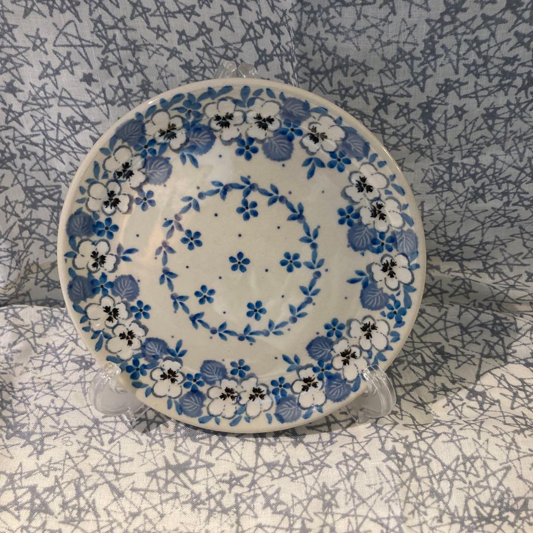 ポーランド食器　ポーリッシュポタリー　ビオラ　ケーキ皿　食器柄ポーリッシュマグ
