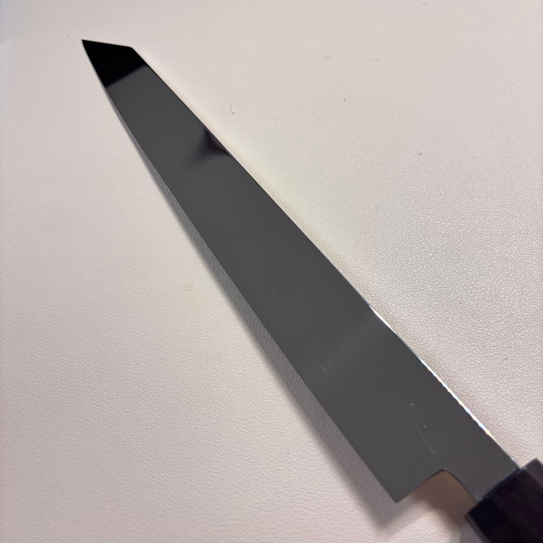 【特価限定】270mm 切付柳刃包丁 鏡面　黒檀八角柄 刺身包丁 「全鋼」'ᘜ