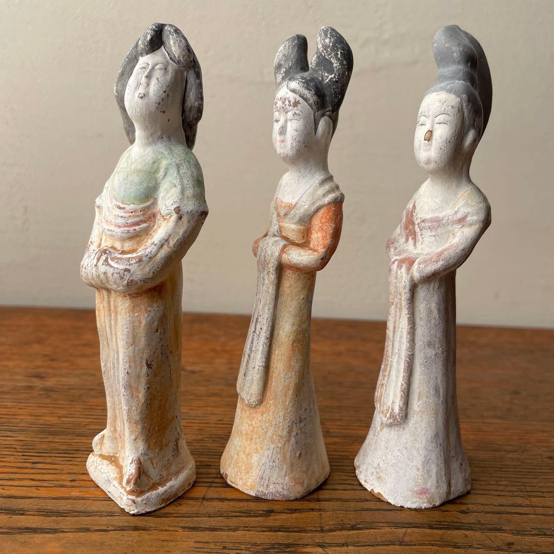 唐三彩　泥人　婦人俑　中国古美術　ミュージアムショップレプリカ　土人形　郷土玩具