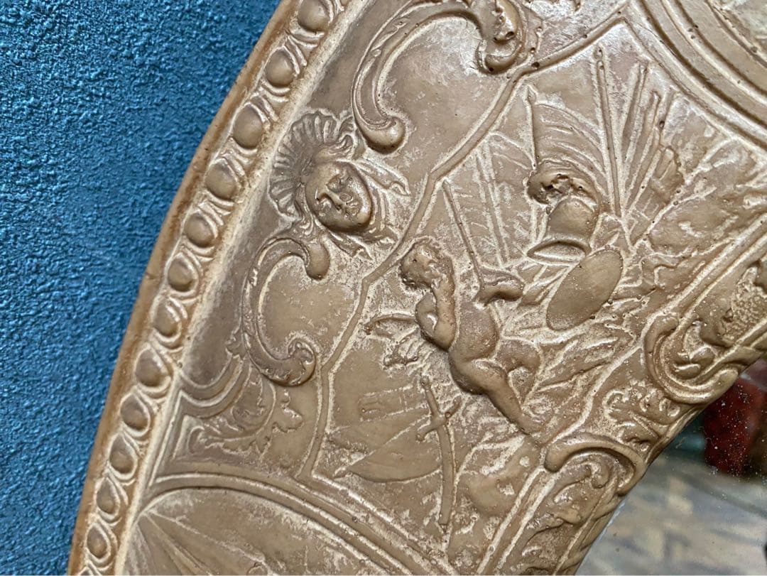 壁掛 鏡 ウォールミラー インテリア アンティーク 昭和レトロ 当時物ビンテージ