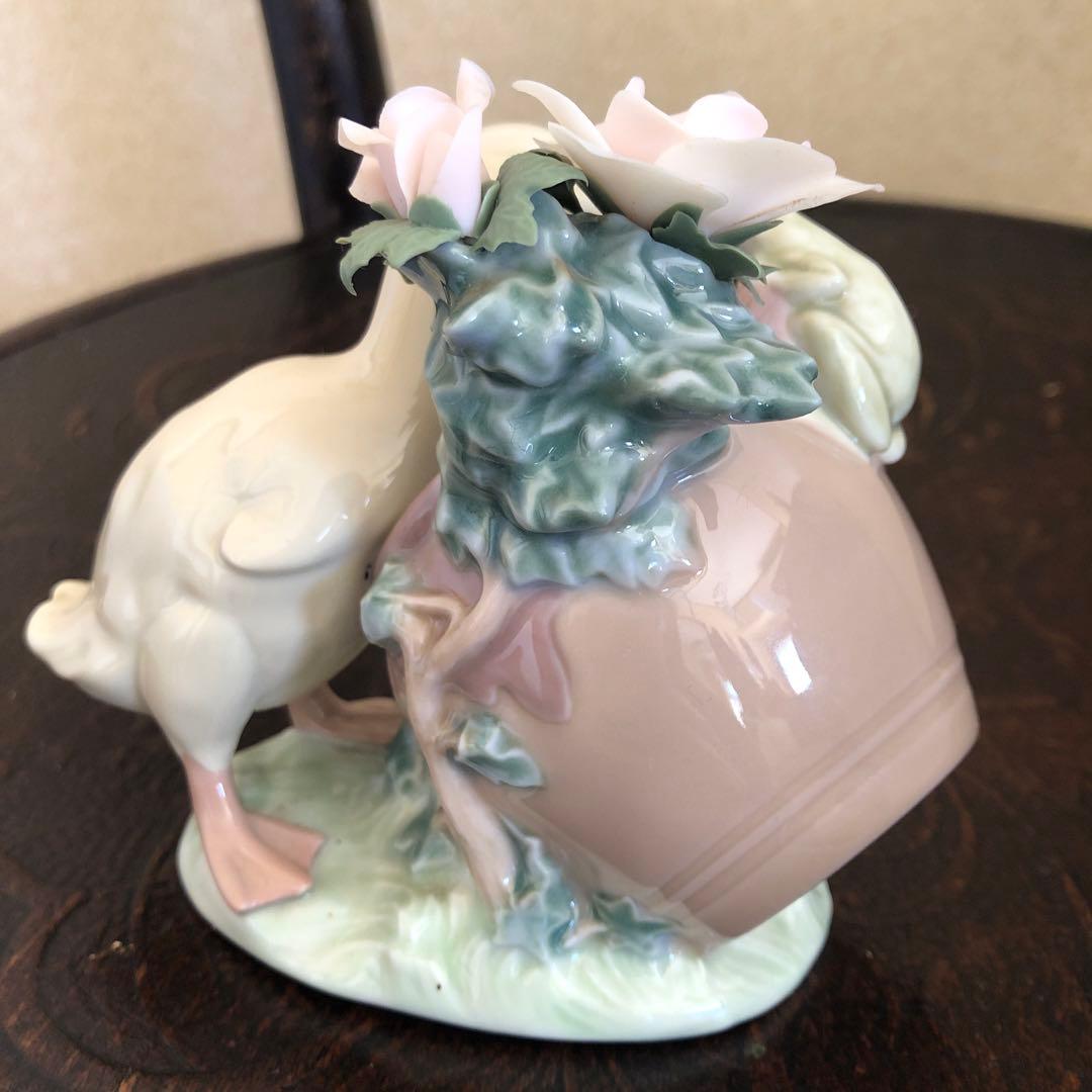 リアドロ　アヒルと花とカエル