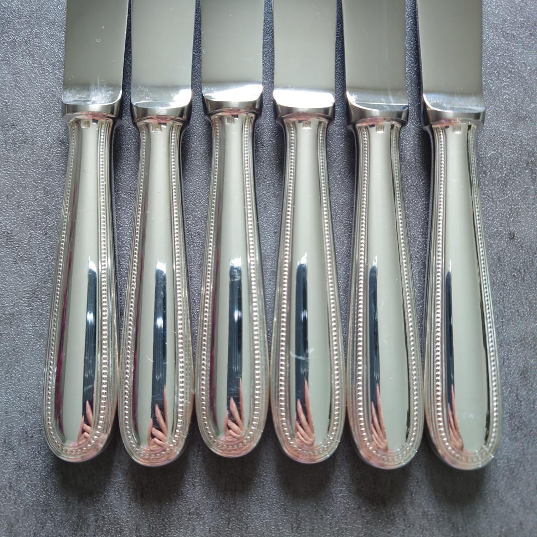 美品 クリストフル パール デザートナイフ 6点