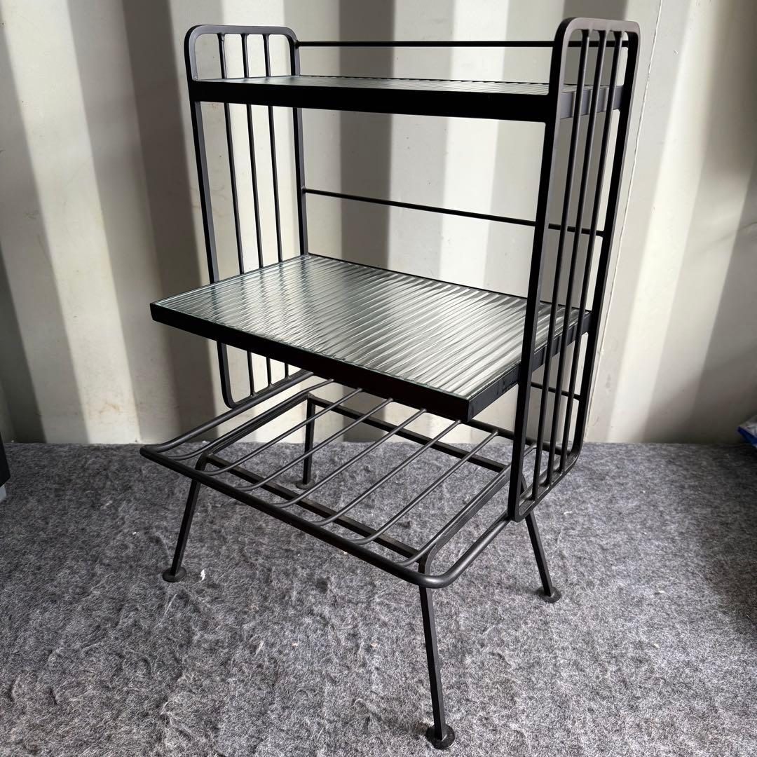 H65廃盤品✨ウニコ ステラ スモールガラスシェルフ ガラス レトロ風ガラス