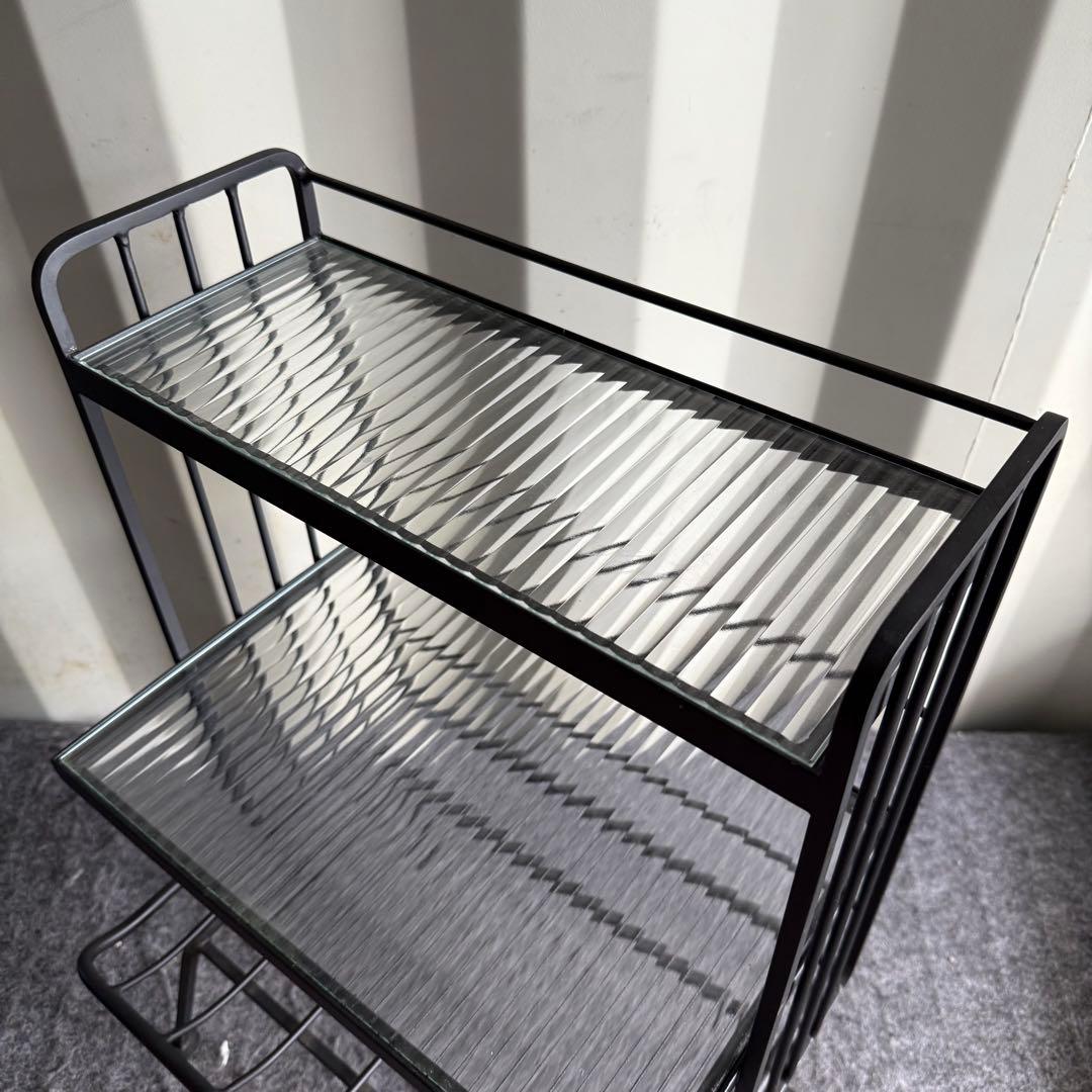 H65廃盤品✨ウニコ ステラ スモールガラスシェルフ ガラス レトロ風ガラス