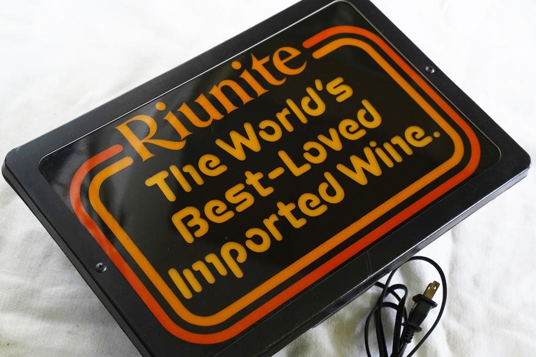 ヴィンテージ 80年代 Riunite 電光看板 照明