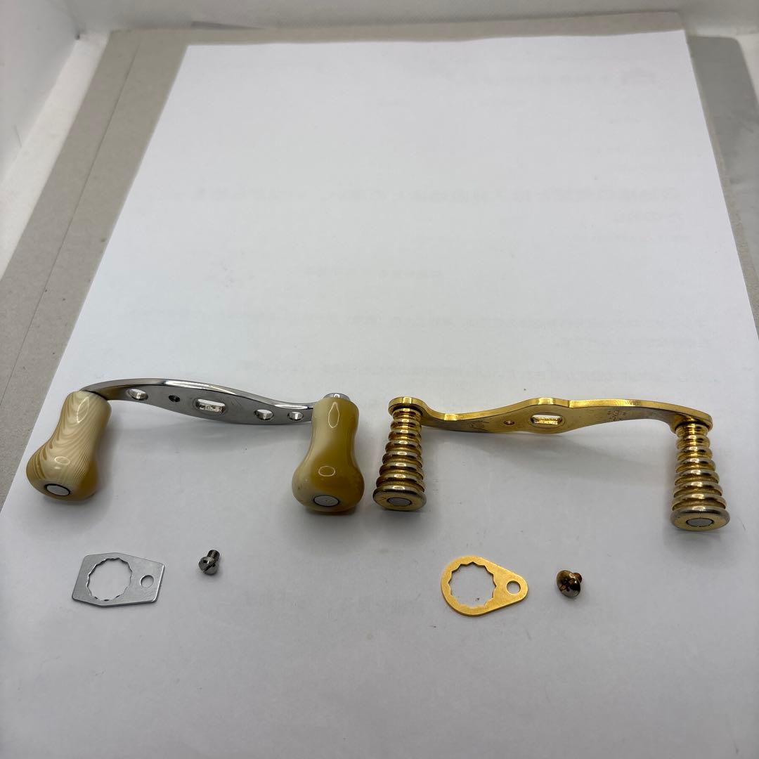 と*ま様 ベイトリールハンドル セット シルバー ゴールド