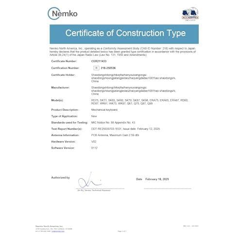 ゲーミングキーボード Womier S-K71 ワイヤレスゲーミングキーボード*