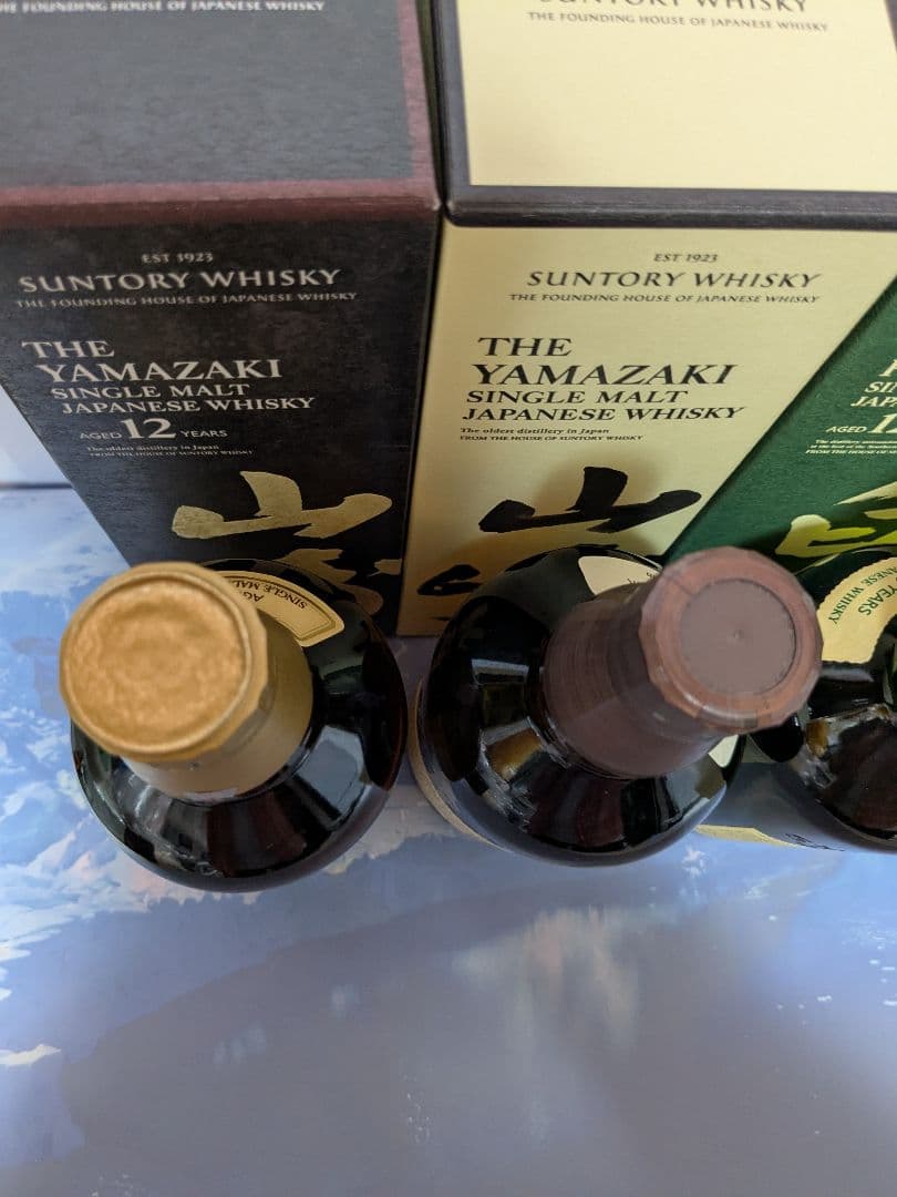 山崎12年、山崎NV、白州12年、白州NV、 100周年記念ボトル 4本セット。