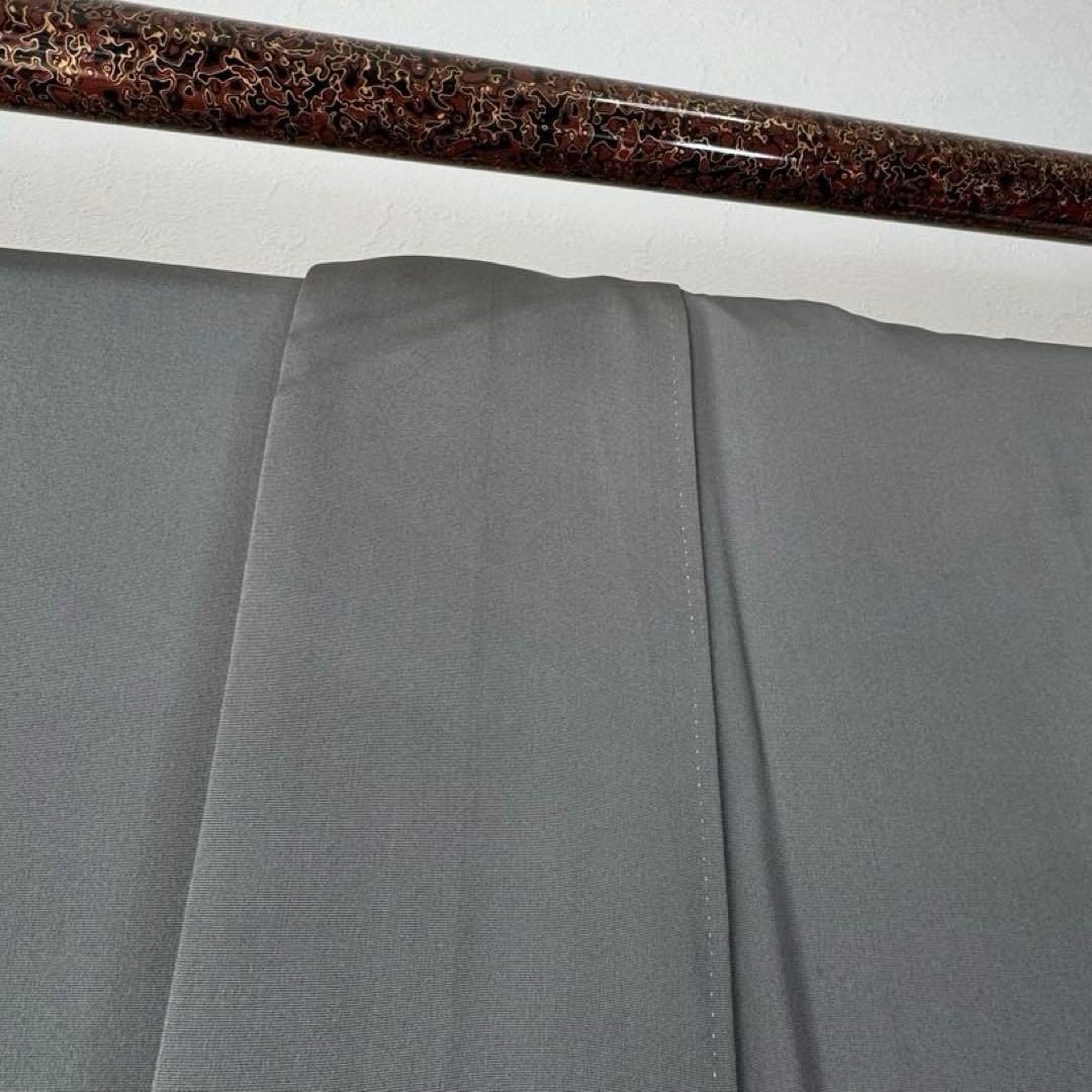 超美品　正絹　袷　現代　広襟　色留袖　着物　 164裄64 グレー　一紋　刺繍