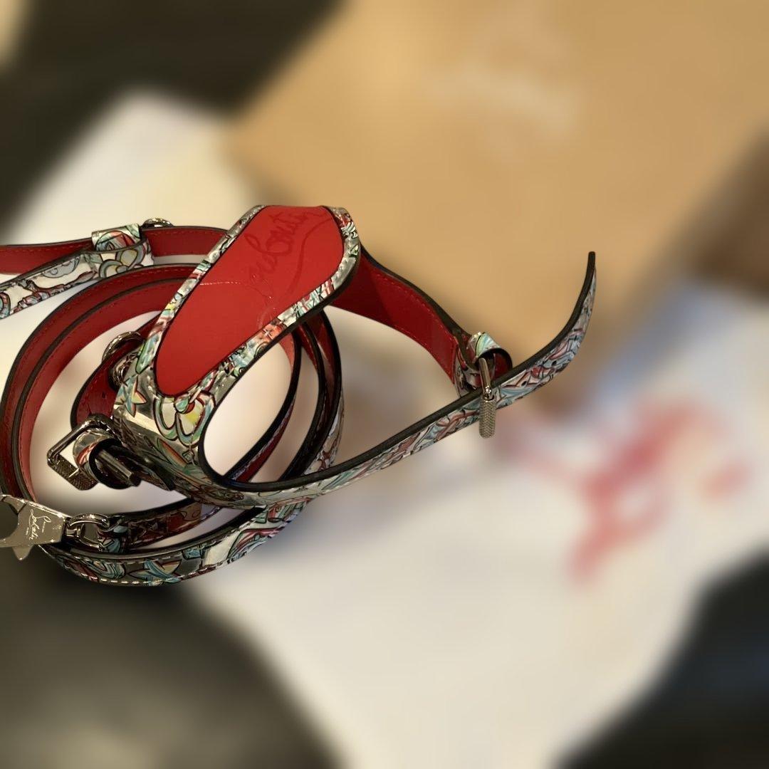 Christian Louboutin レザー犬リーシュとハーネスのセットS