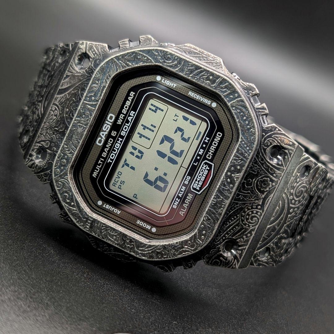 G-SHOCK GW5000U 電波ソーラー 高輝度LED ペイズリーフルメタル