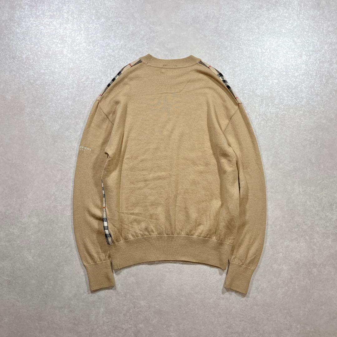 BURBERRY ノバチェック柄 ウールニット ベージュ バーバリー M