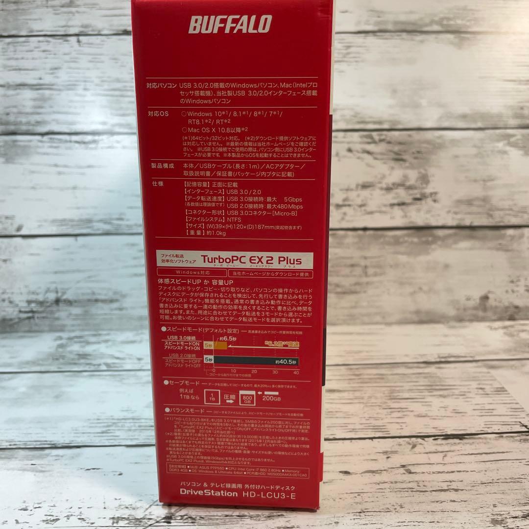 BUFFALO 外付けハードディスク HD-LC3.0U3-BKF 3.0TB②
