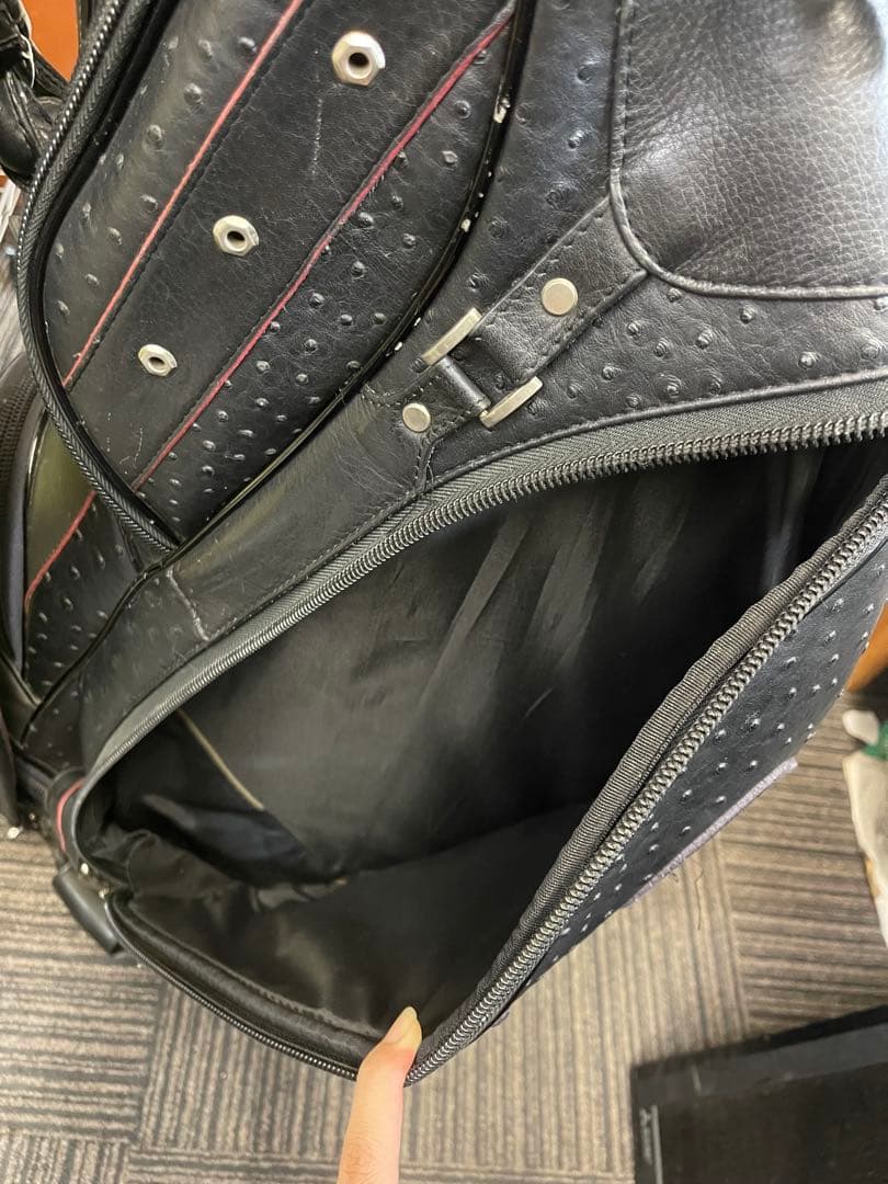 ゼクシオオーストリッチキャディバッグ　ゴルフバック　オーストリッチ　XXIO