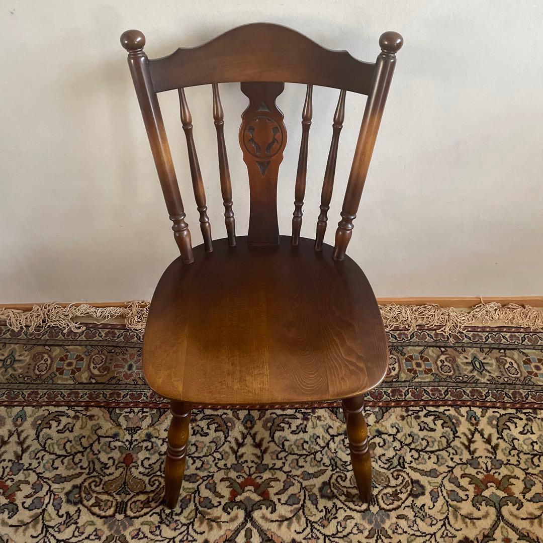 ②【美品】キツツキ 飛騨産業 ダイニングチェア　ウィンザーチェア　コムバック