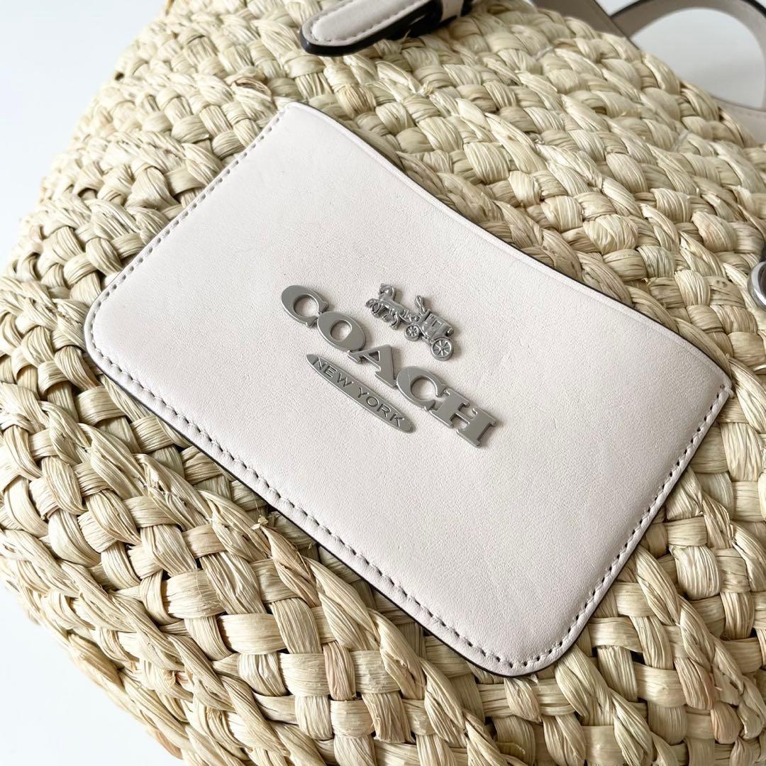 【ほぼ新品】COACH かごバッグ 2way ハンドバッグ スモール トート