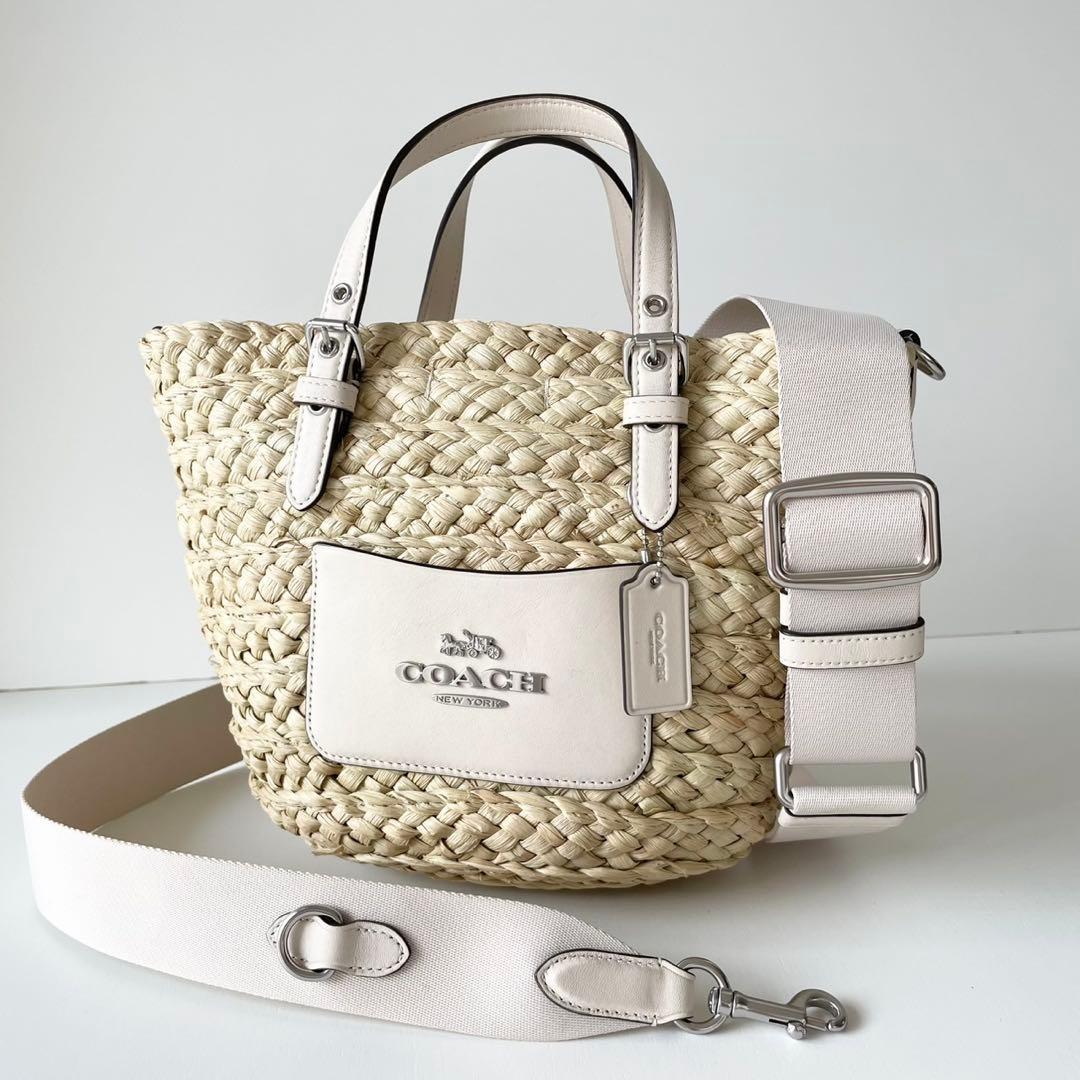 【ほぼ新品】COACH かごバッグ 2way ハンドバッグ スモール トート