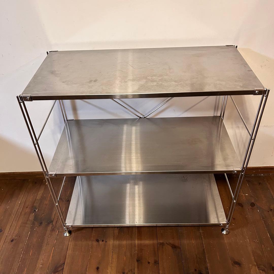 無印良品　ステンレスユニットシェルフ　ステンレス棚セット　ワイド