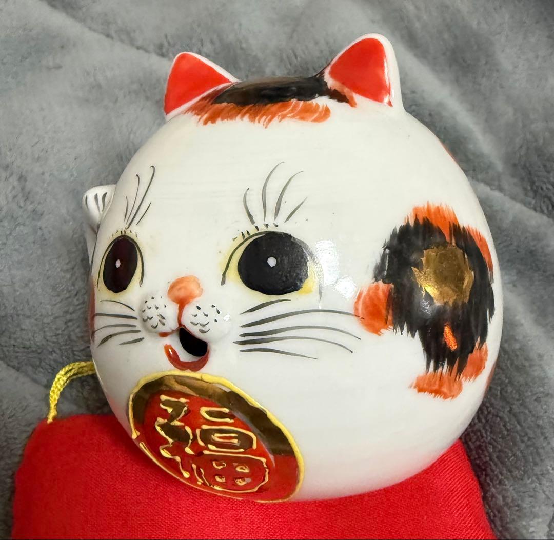 九谷焼　招き猫　猫の置き物　レア
