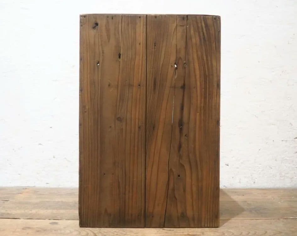 1319 小ぶりな杉の収納棚　飾り棚　抽斗　ケース　古家具　レトロ　ビンテージ