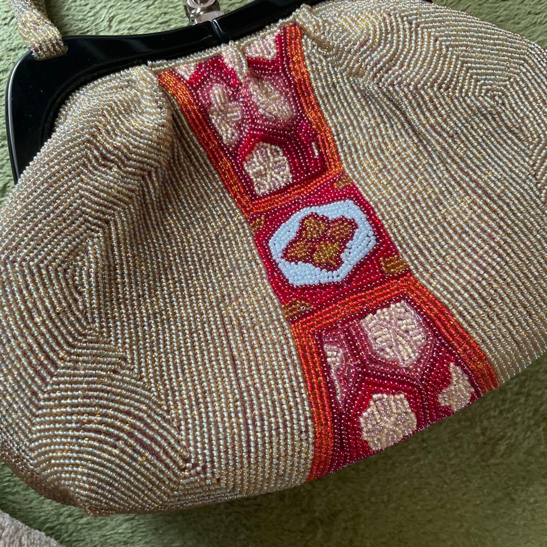 一点物 総ビジュー ビーズ バッグ ヴィンテージ アンティーク 和装 小物