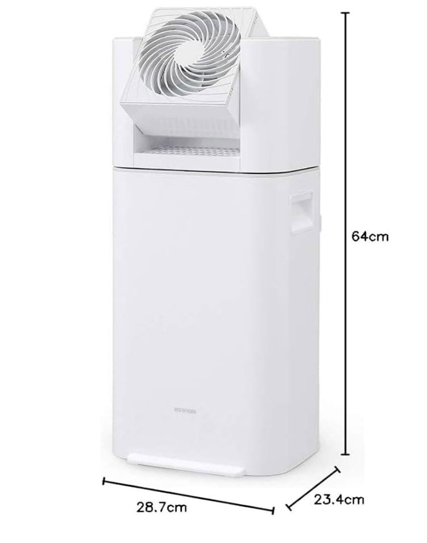 アイリスオーヤマ 除湿機 衣類乾燥サーキュレータータイマー部屋干し首ふりホワイト
