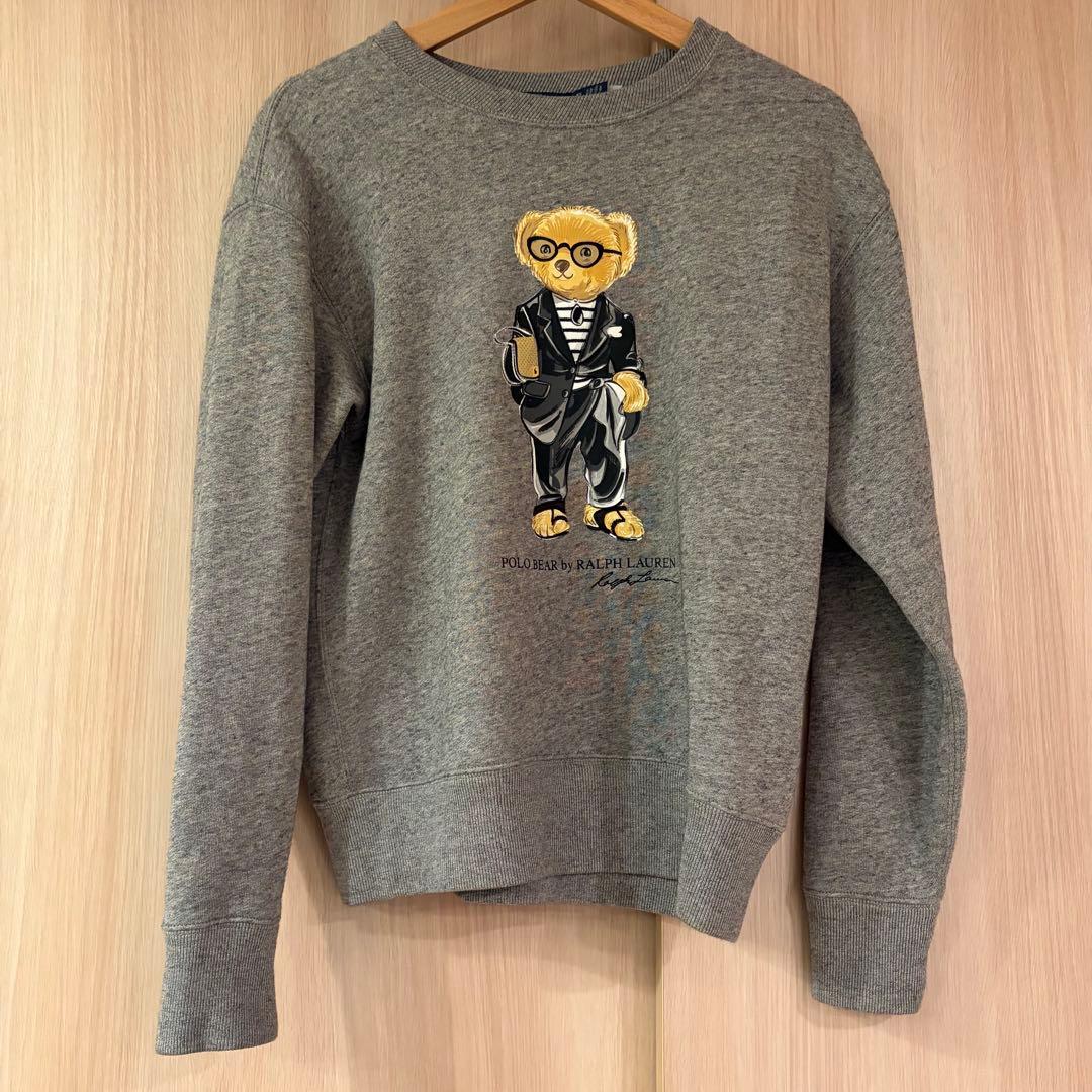 ポロベア裏起毛スウェットグレーXS