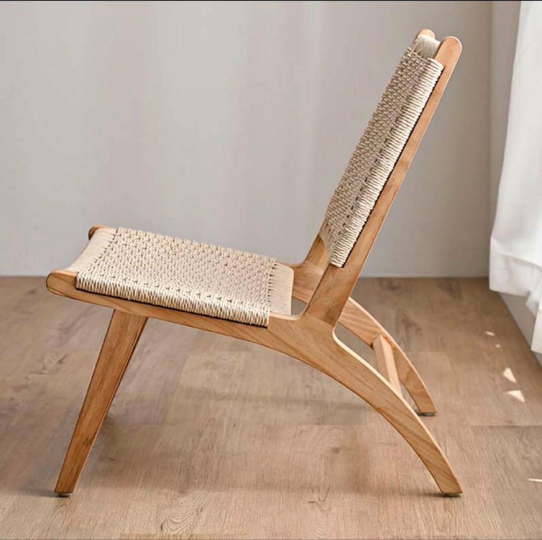 KAGLAB ペーパーコード×チーク材(ソープ仕上げ) ラウンジチェア