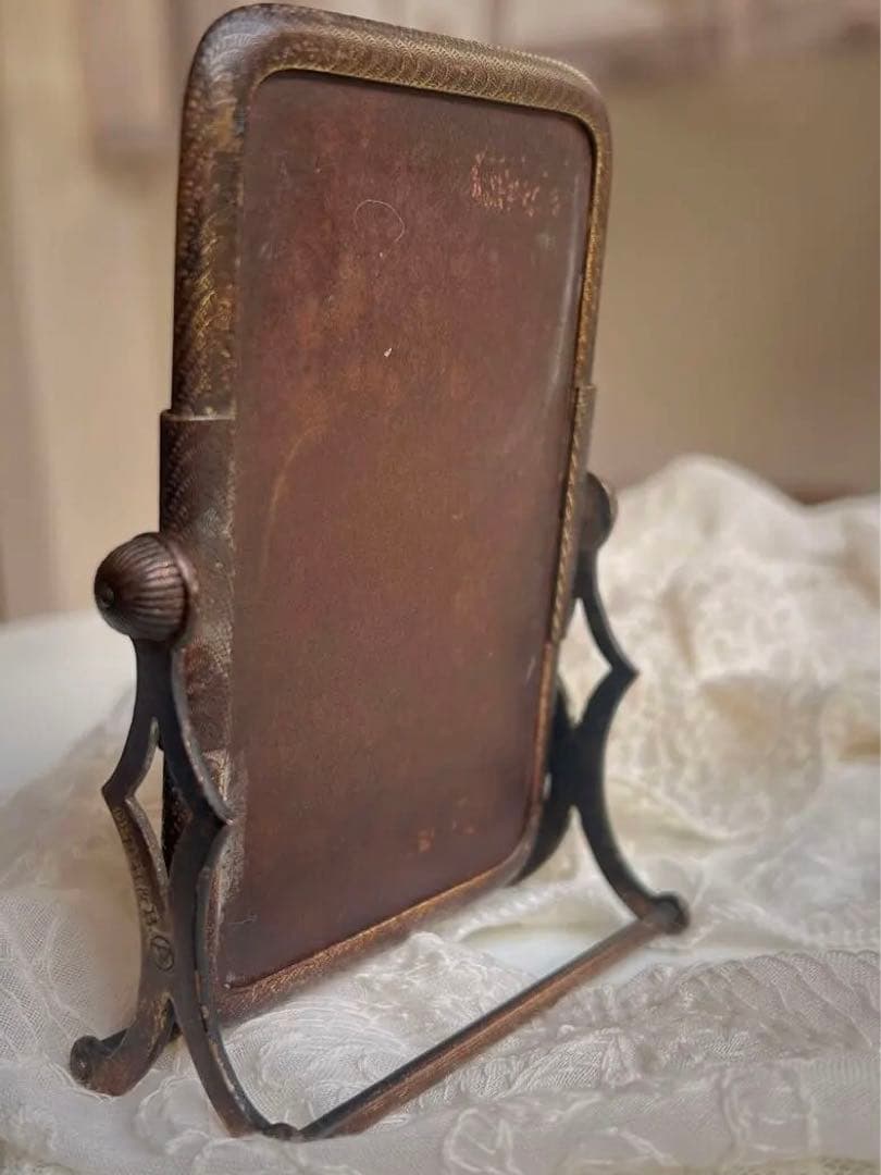 1900年代初頭 フランス製 アンティーク 回転式フォトフレーム＋ホーリーカード