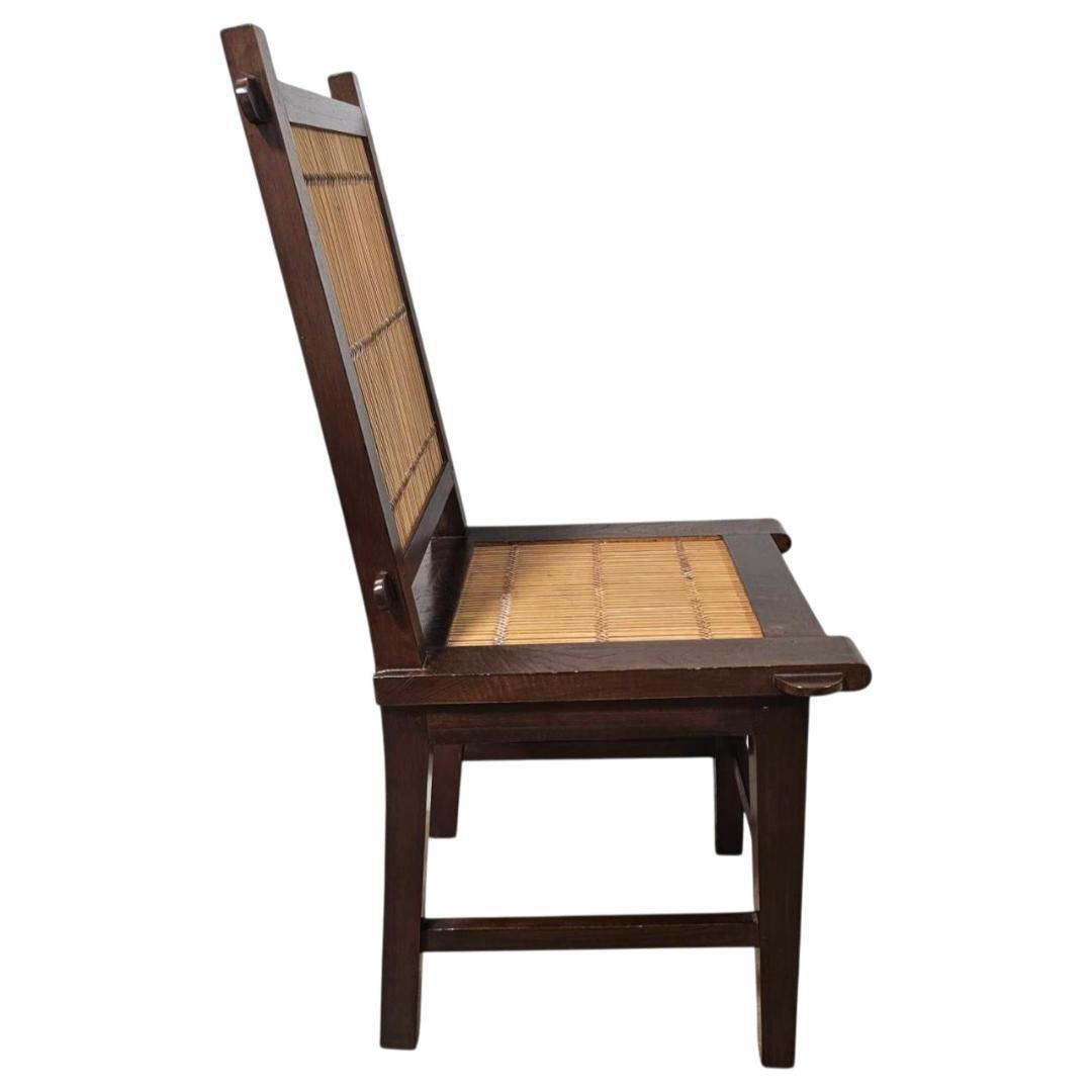バンブーチェア② 竹×無垢材 アンティーク調 ダイニングチェア 和モダン