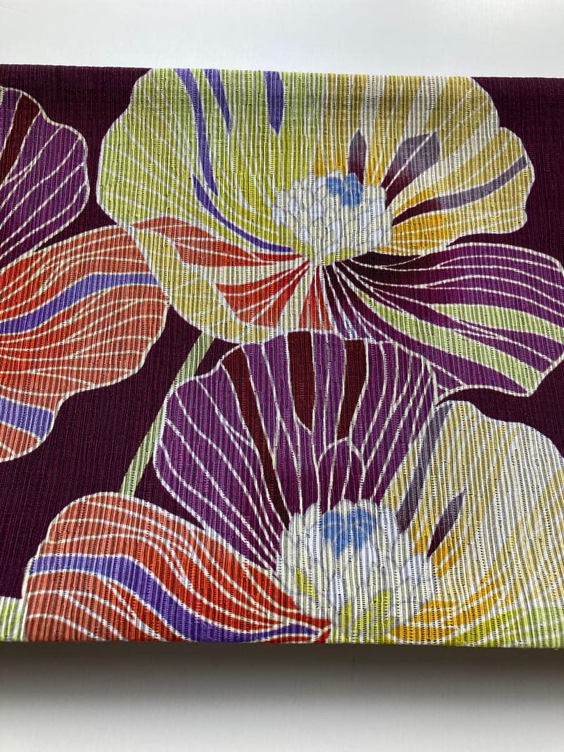 召しませ花　半幅帯　アネモネ　リバーシブル　長尺