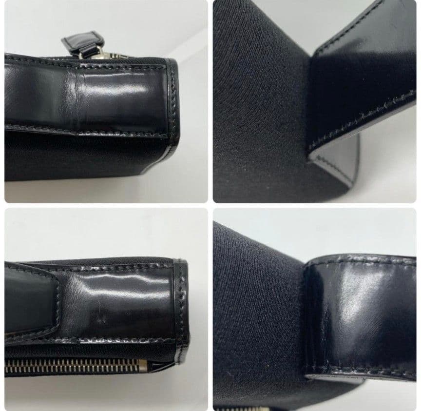 プラダ ハンドバッグ 腕掛け ナイロンキャンバス パテントレザー エナメル