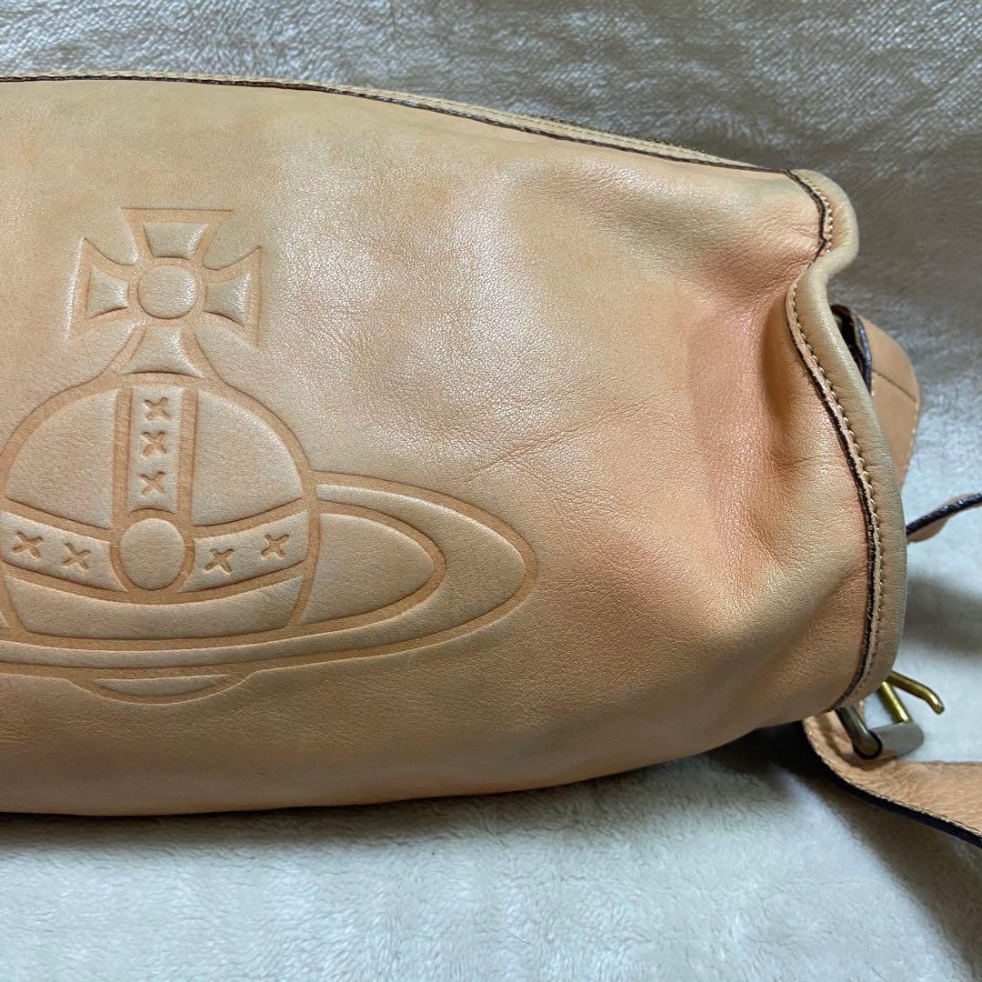 正規品　ヴィヴィアン　アコード　レザー　ショルダーバッグ　ドラム型　筒形　y2k